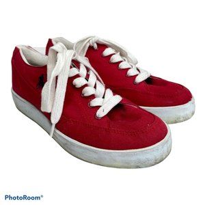 Polo Rlaph Lauren Red Lace up Shoes 8B